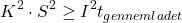 \[K^2 \cdot S^2 \geq I^2t_{gennemladet}\]