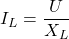 I_L = \dfrac{U}{X_L}