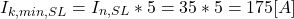 \[I_{k,min,SL}=I_{n,SL}*5=35*5=175 [A] \]