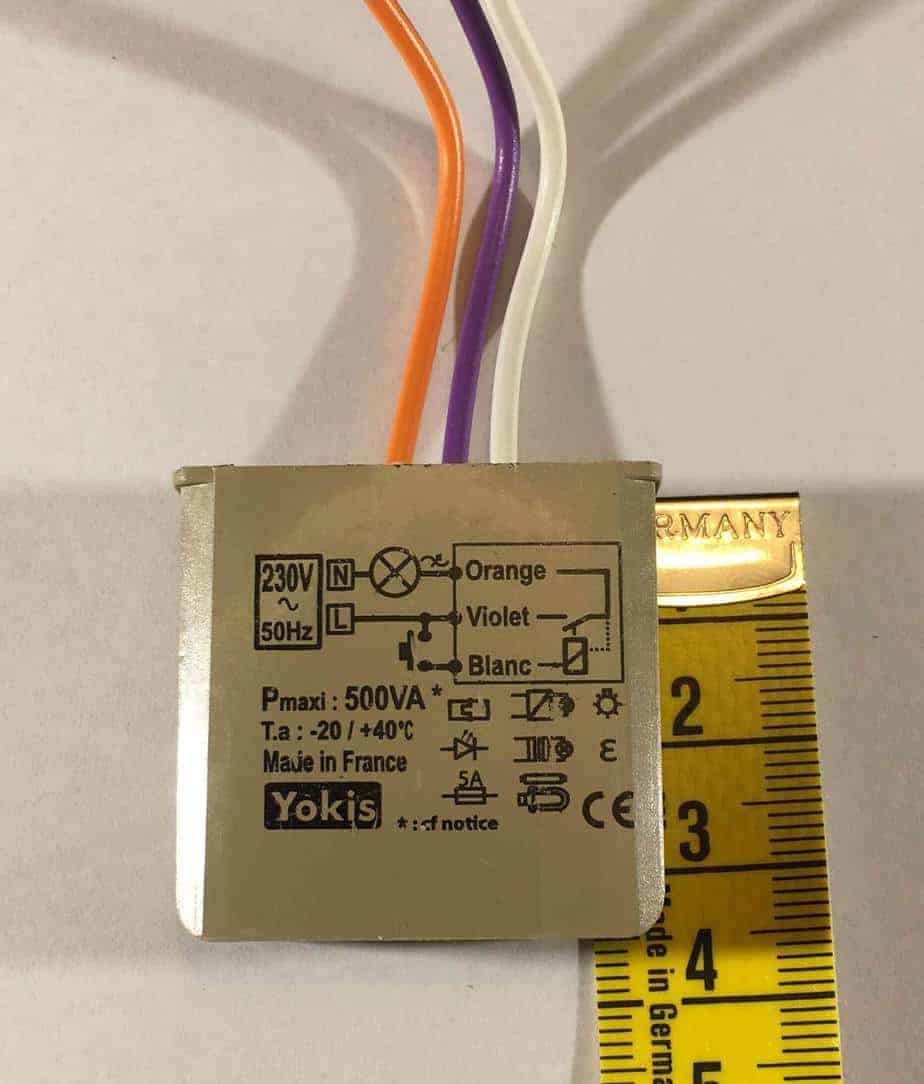 LED Lysdæmper fra Yokis størrelse